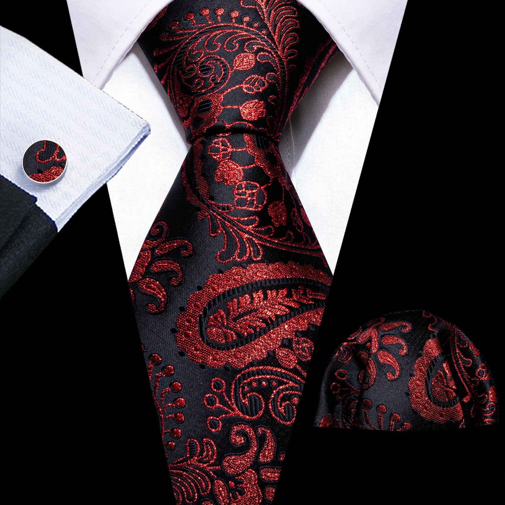 Exquisite Fashion Silk Men Tie Set