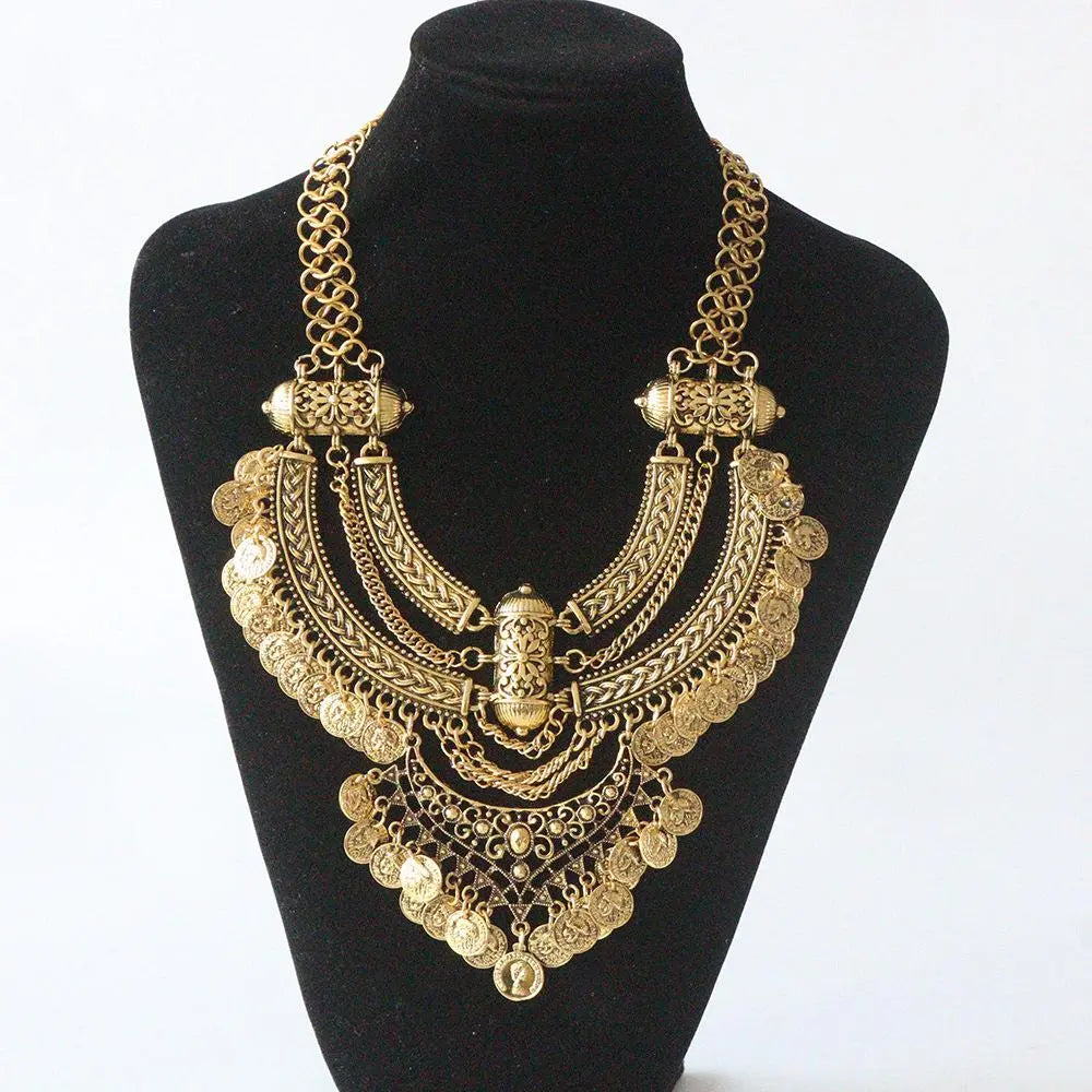 Large Collar Statement Gypsy Necklace