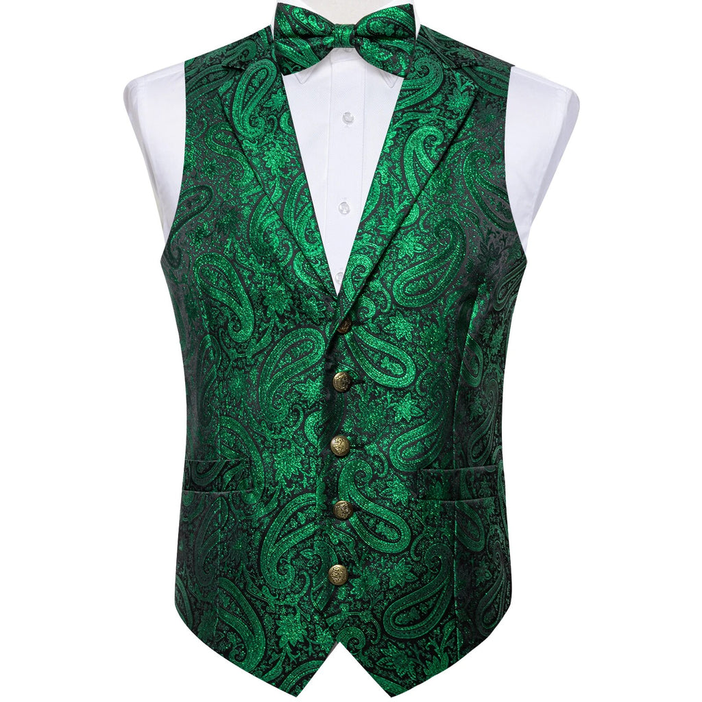 Luxury Paisley Silk Suit Vest
