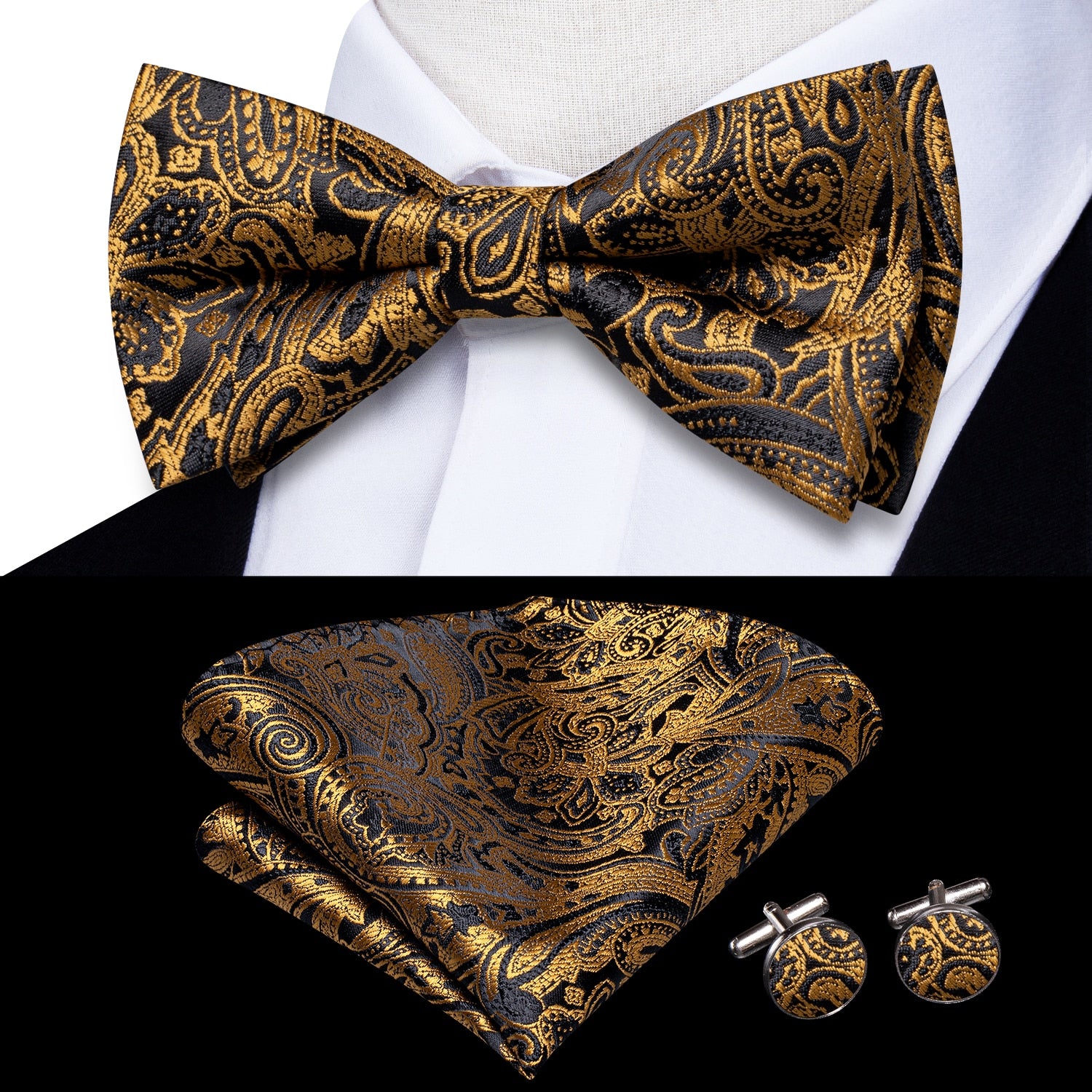 Bowtie Jacquard Adult Bow Tie Set