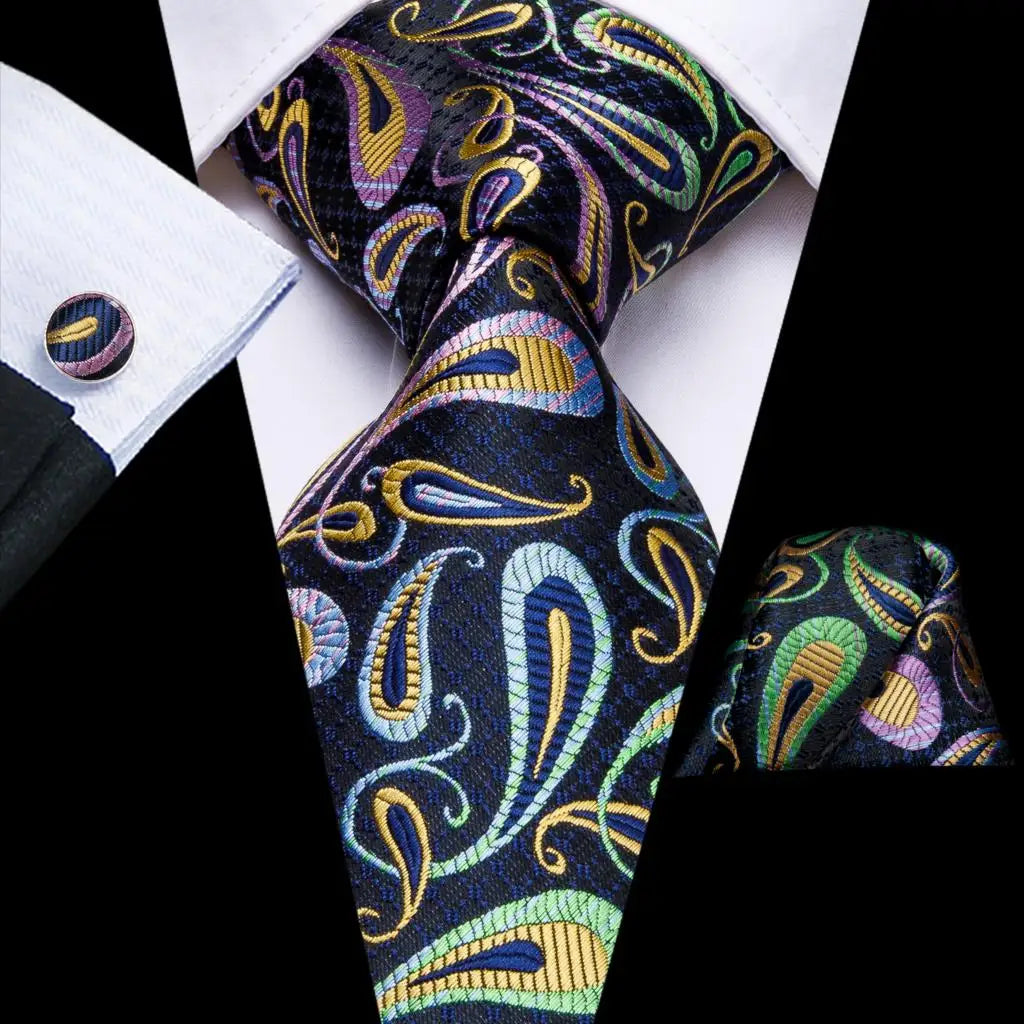 Red Purple Paisley Men's Ties