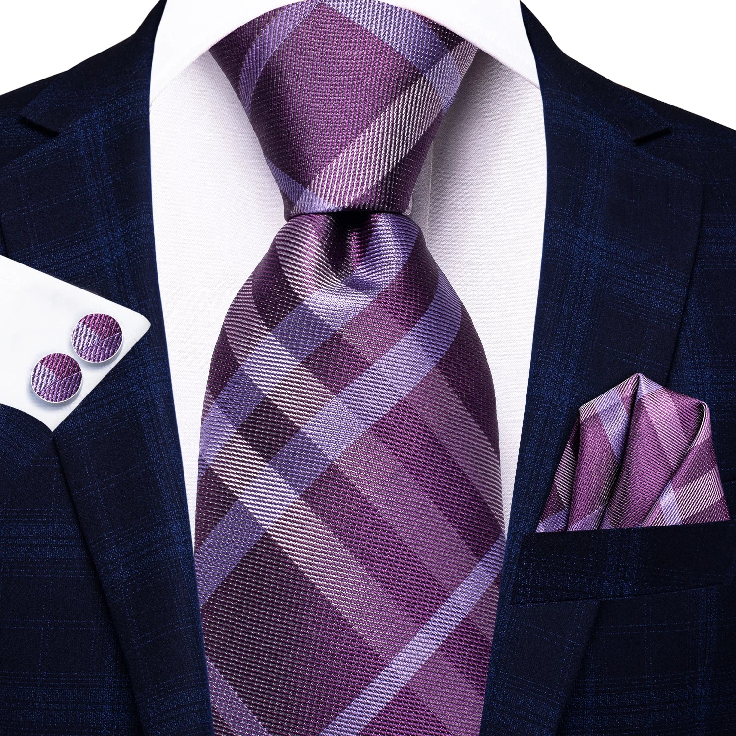 Light Purple Silk Tie Set