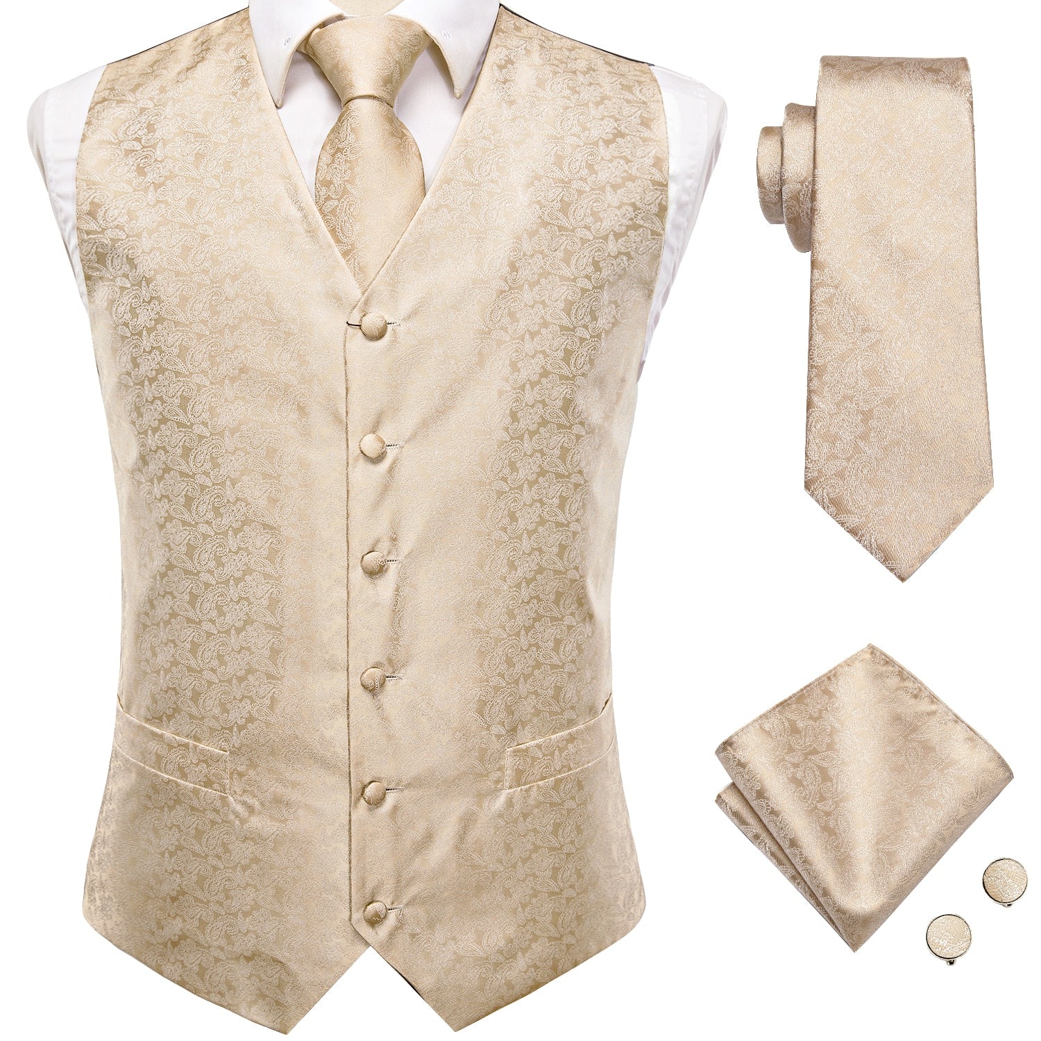 Silk Men's Vests Tie Set