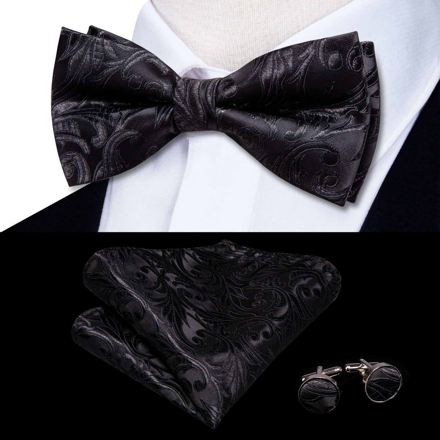 Bowtie Jacquard Adult Bow Tie Set