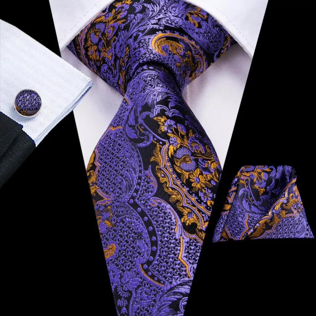 Luxury Silk Men Tie Set