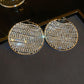 Full Rhinestone Large Hoop Earrings