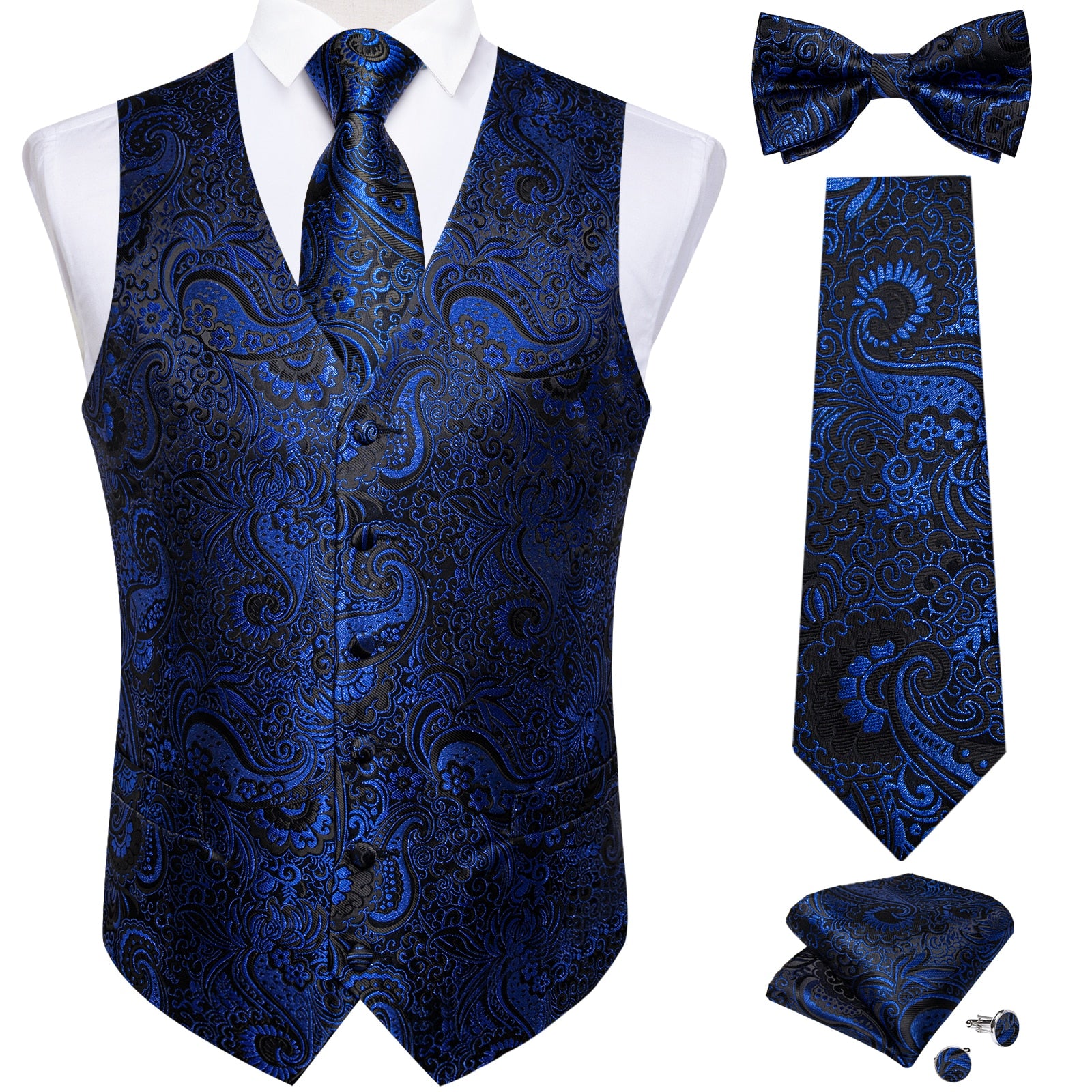 Causal Paisley V-neck Vest