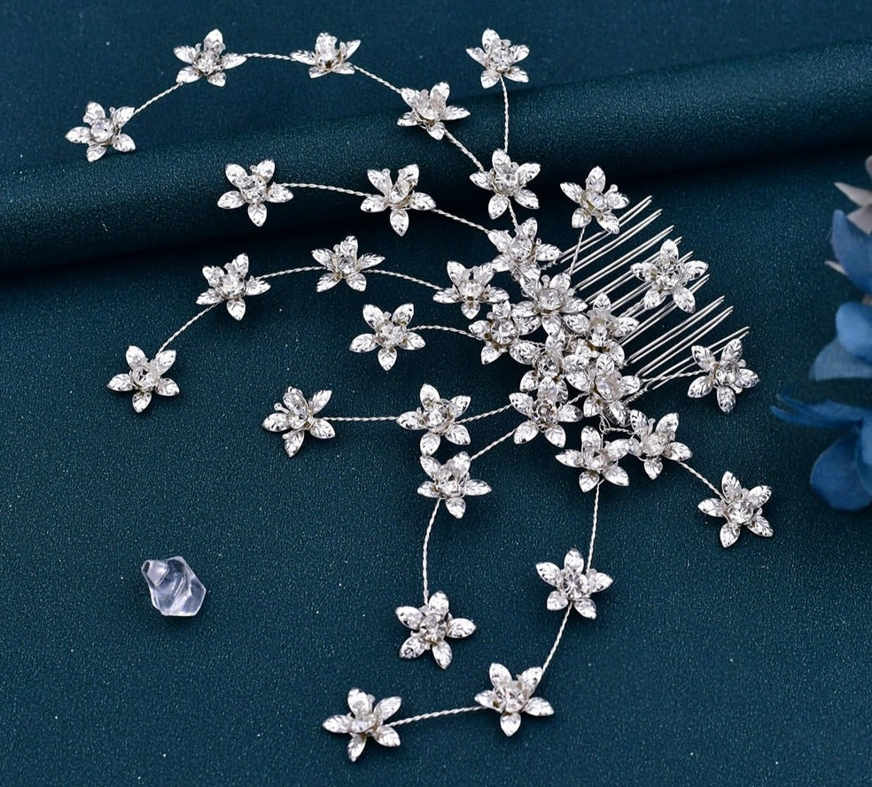 Flower Bridal Headpiece with Comb