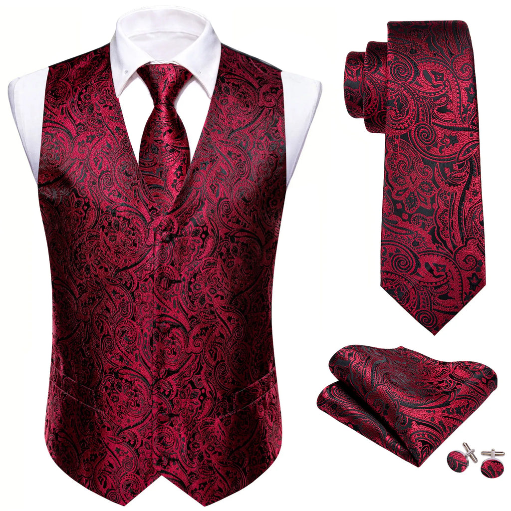 Silk Waistcoat Vest Set