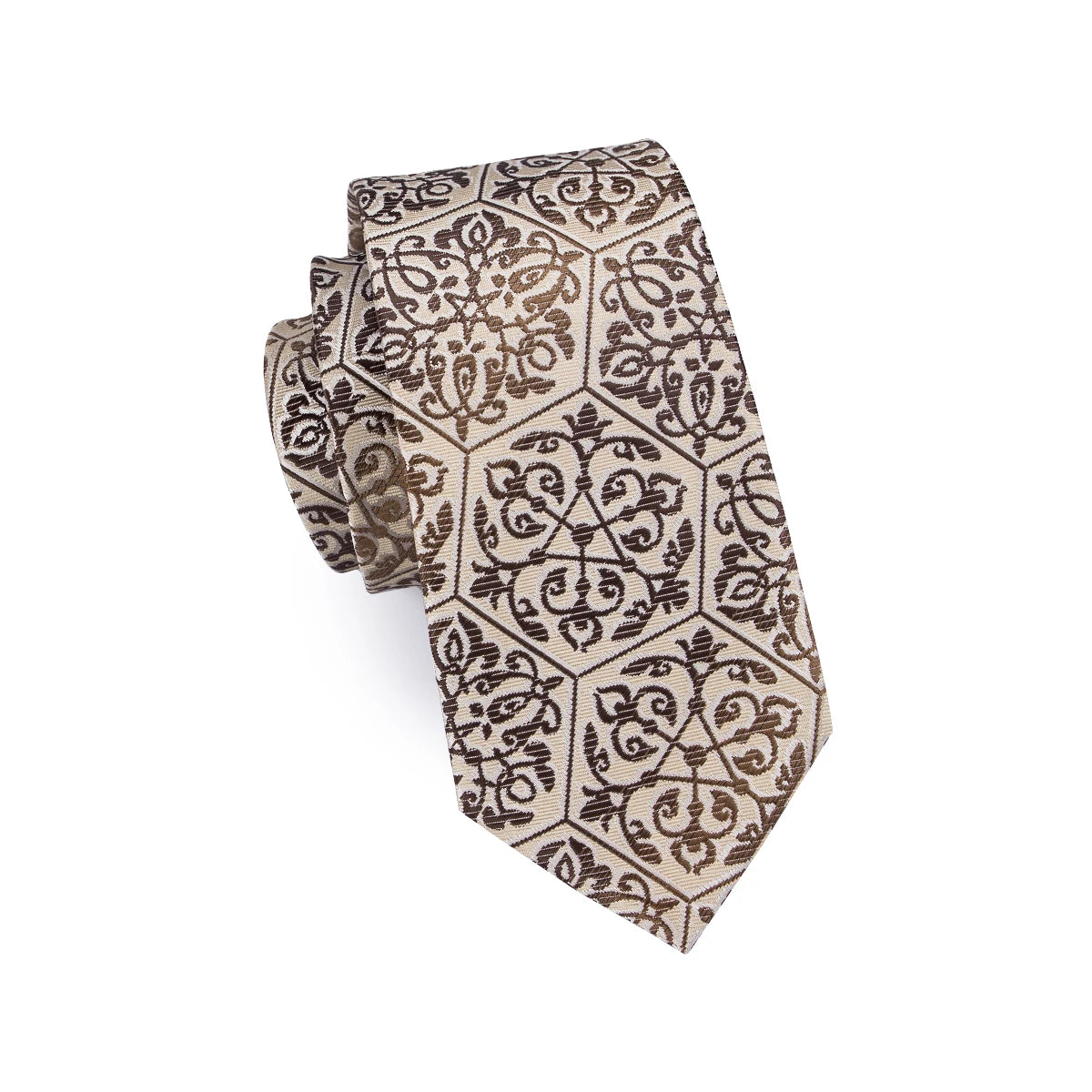 Brown Novelty Silk Tie Set