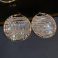 Full Rhinestone Large Hoop Earrings