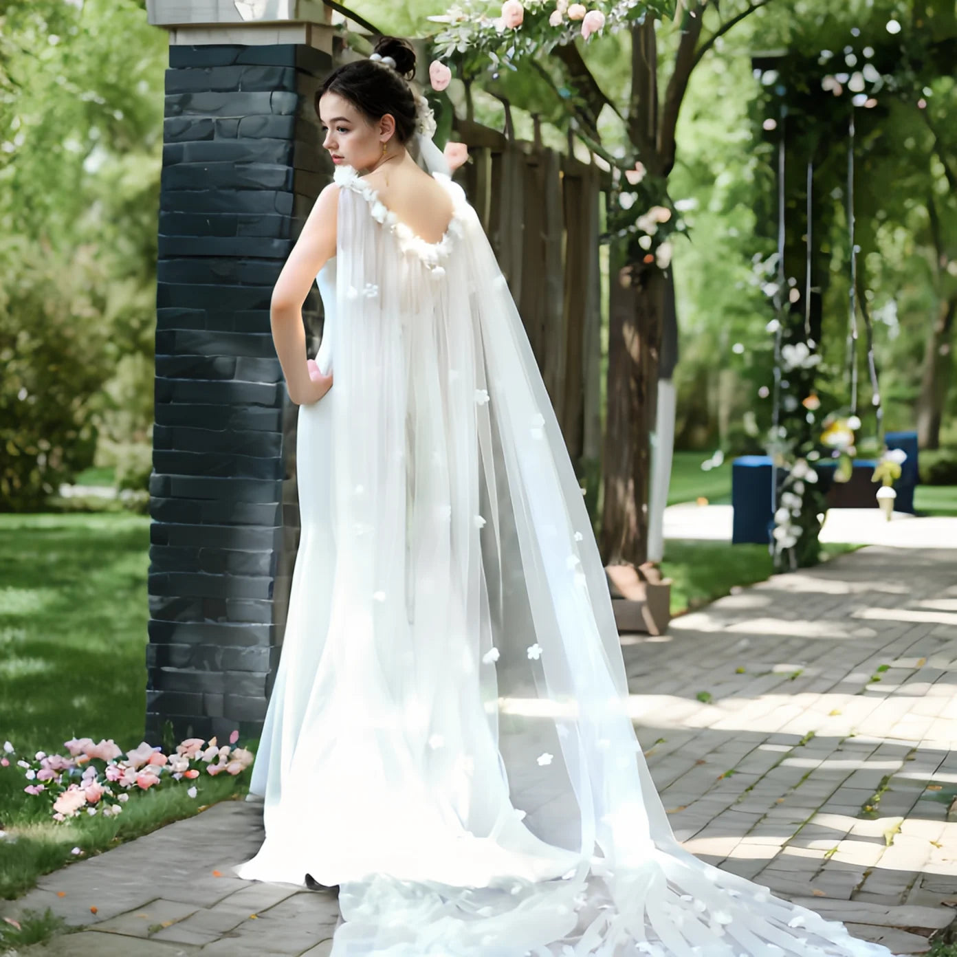 Exquisite Bridal Cape Veil