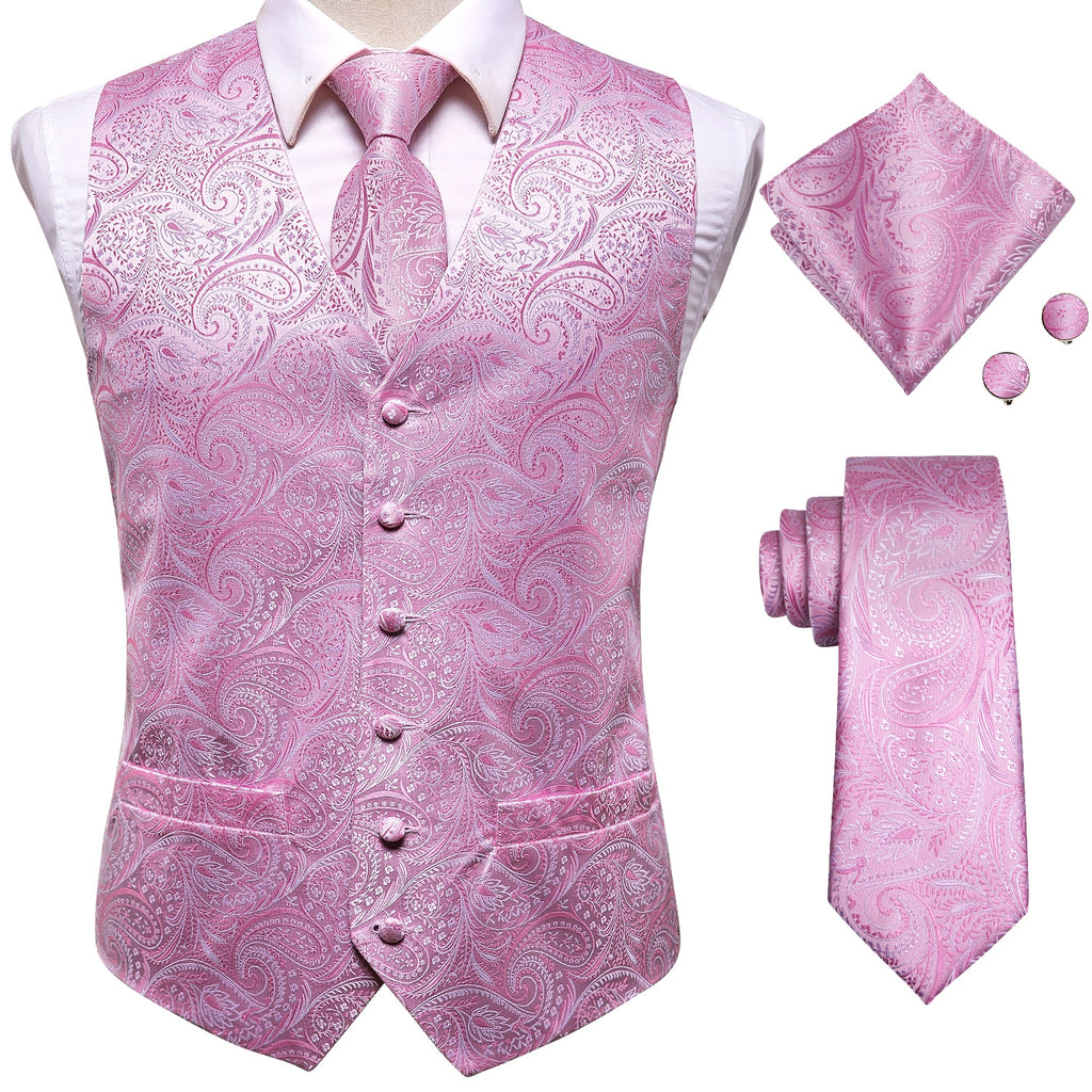 Silk Men's Vests Tie Set