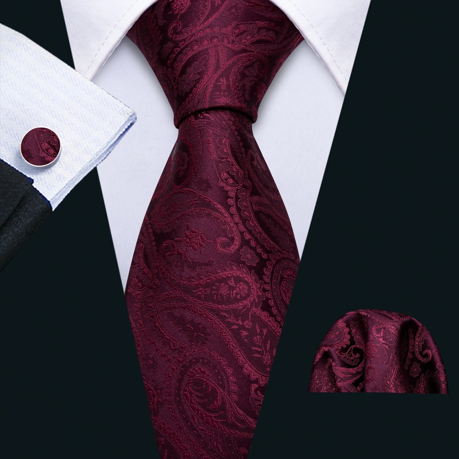 Exquisite Fashion Silk Men Tie Set