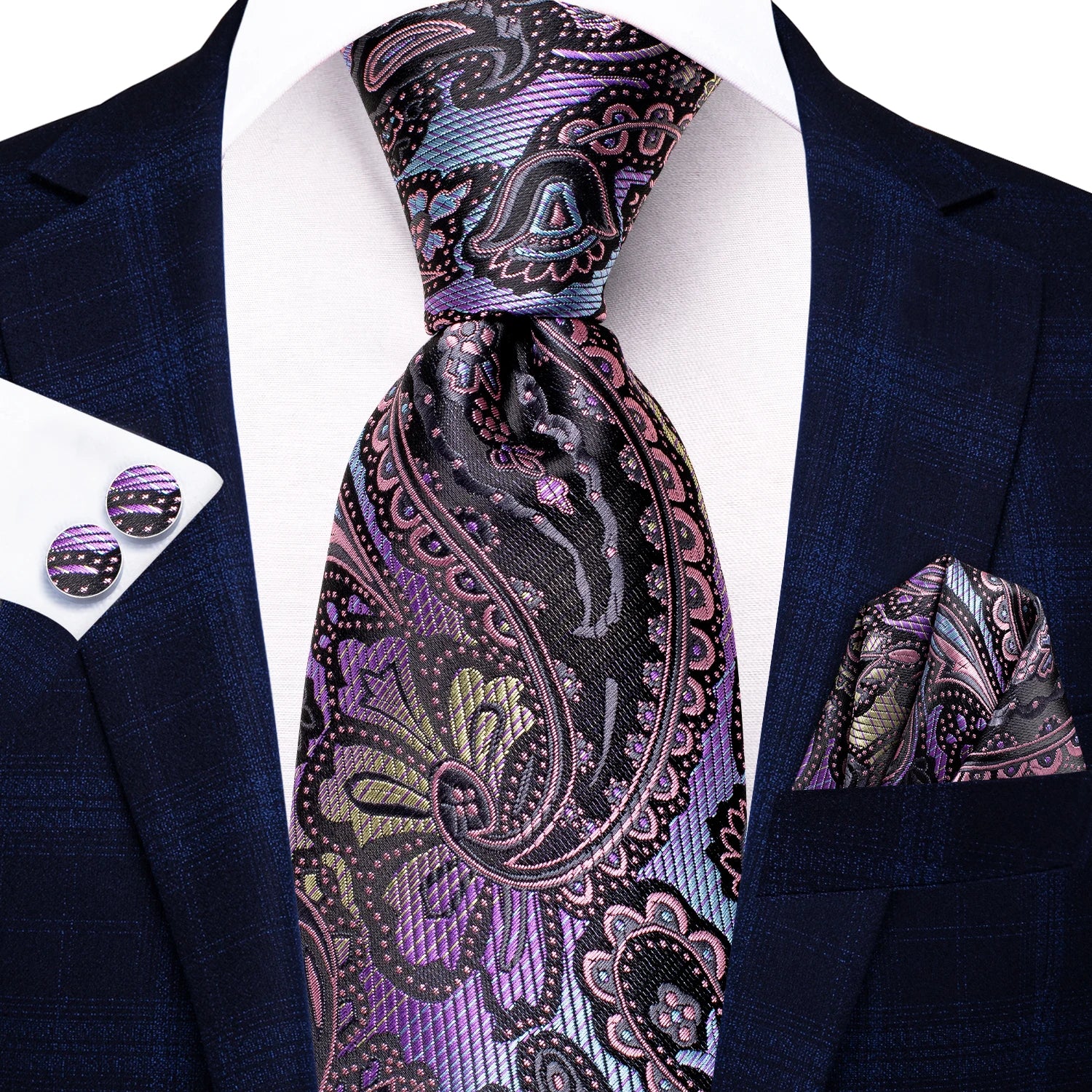 Light Purple Silk Tie Set