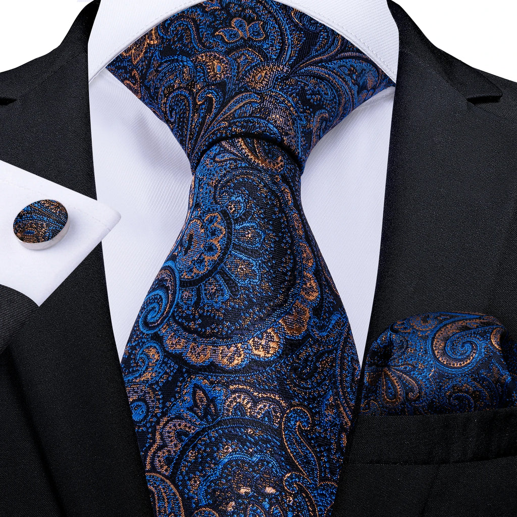 Men's Royal Blue Tie Set