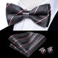 Men's Bowtie Jacquard Bow Tie Set