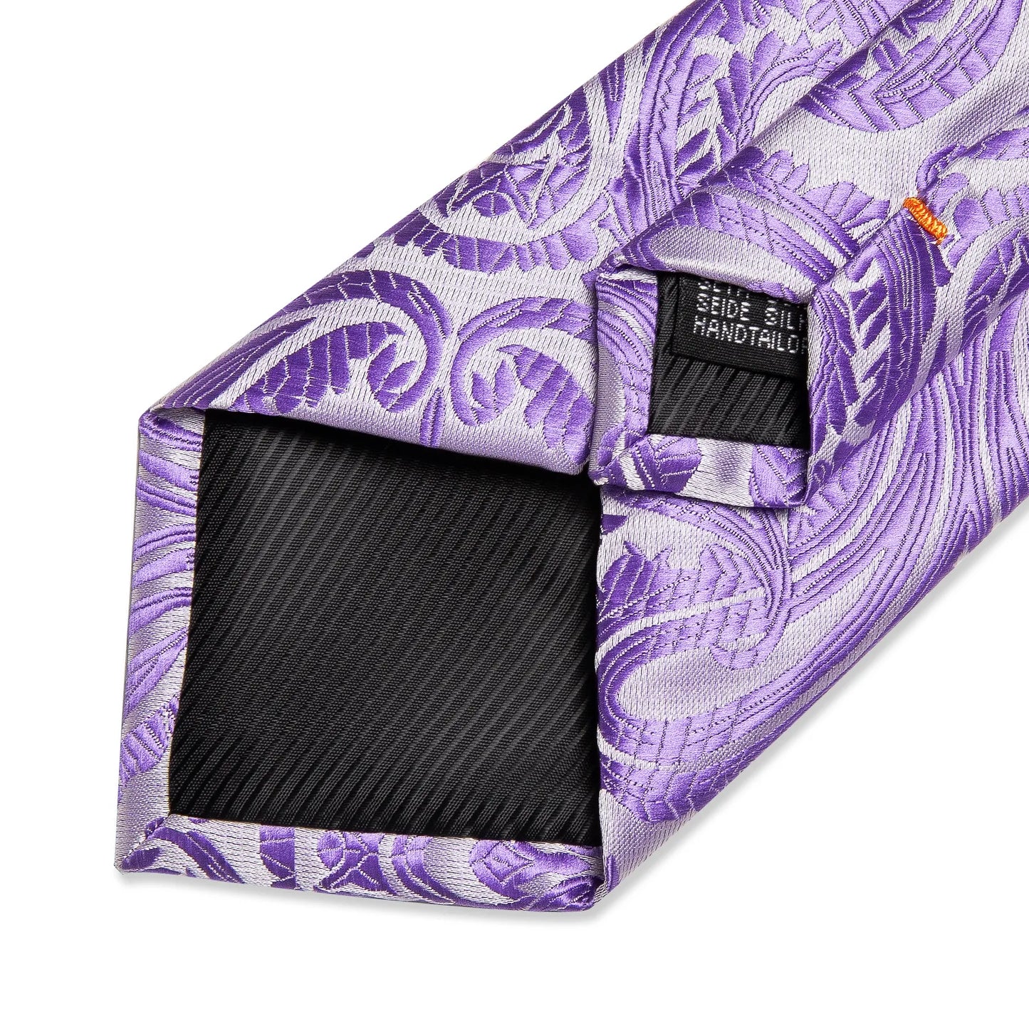 Purple Paisley 8cm Silk Tie Set