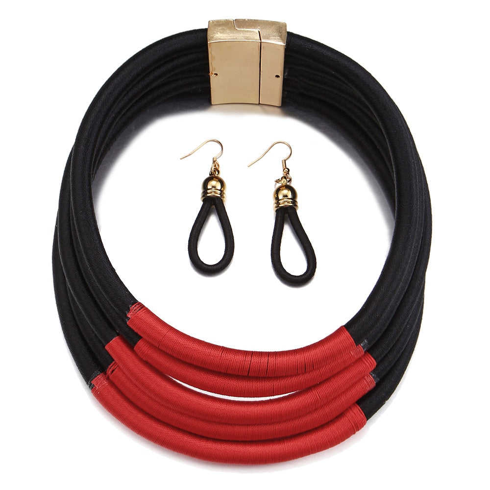 Boho Woven Jewelry Set