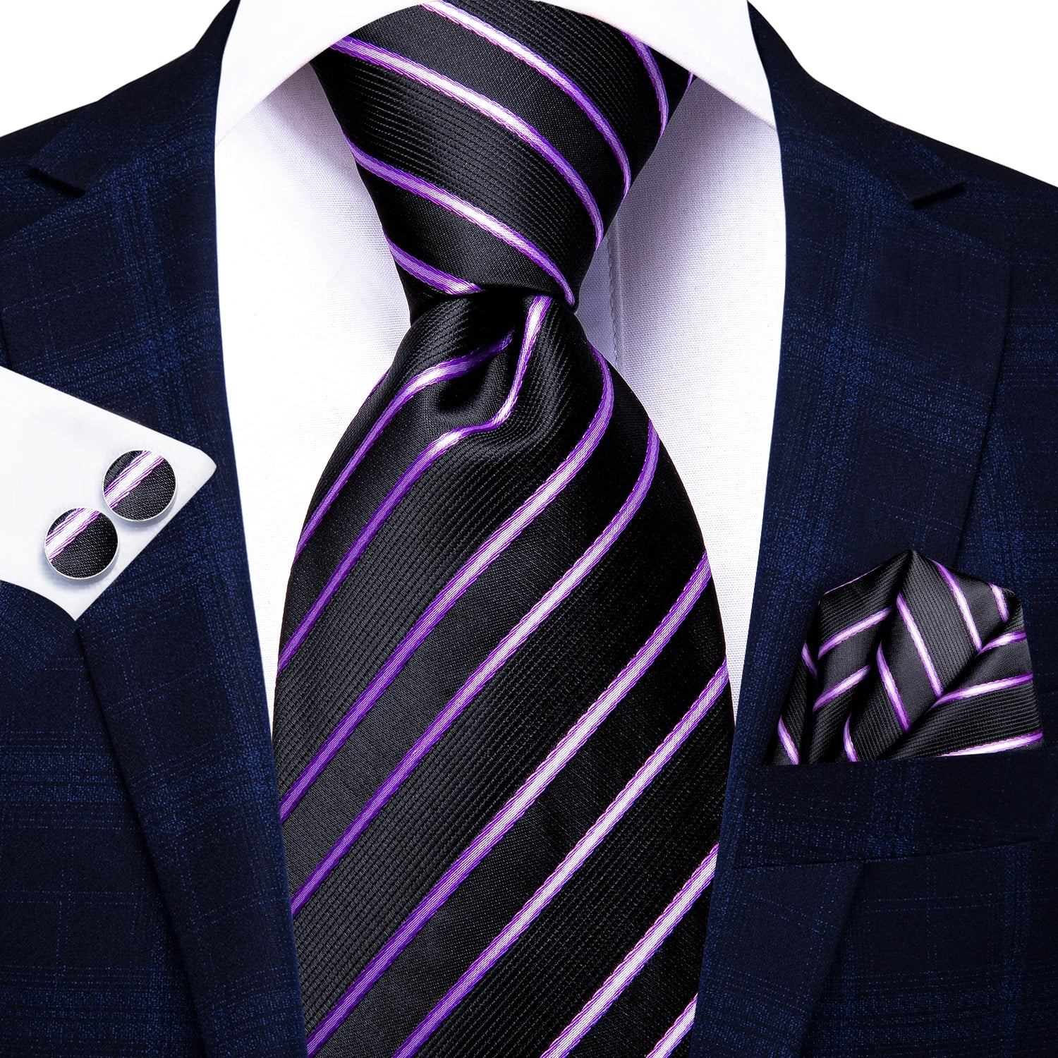 Light Purple Silk Tie Set