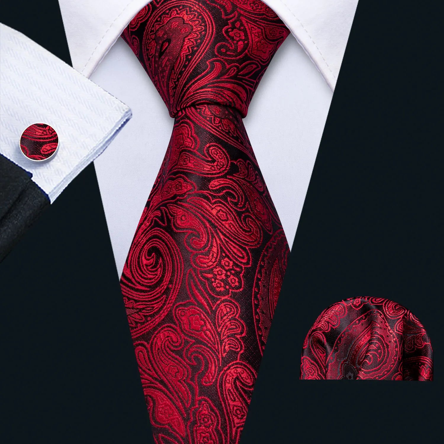 Exquisite Fashion Silk Men Tie Set