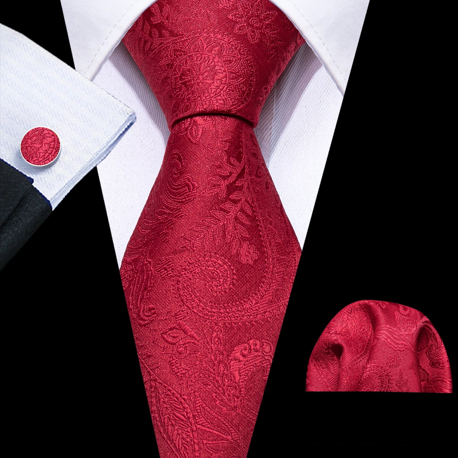Exquisite Fashion Silk Men Tie Set