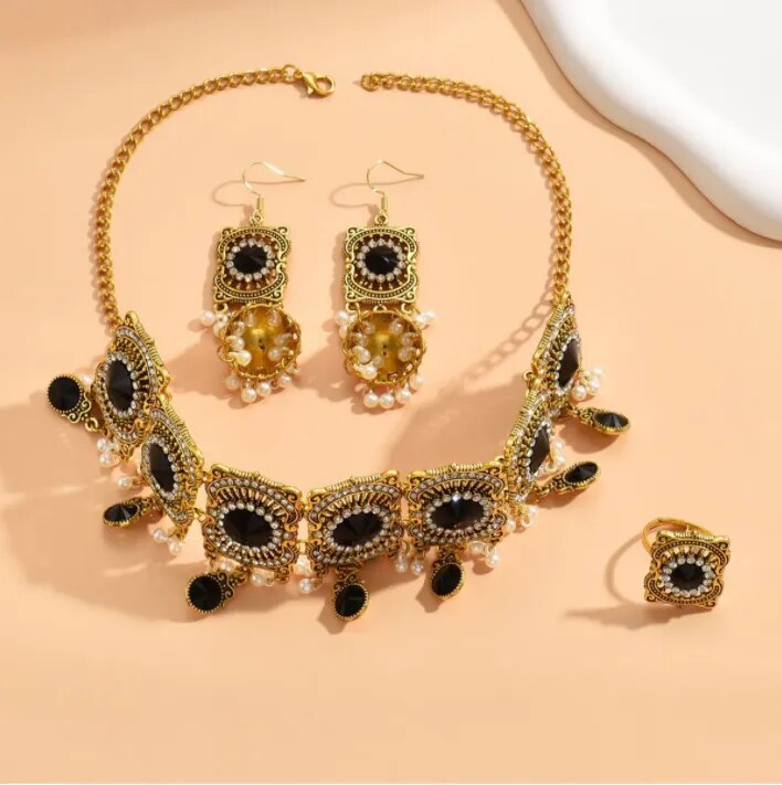 Vintage Gold Plated Jewelry Set