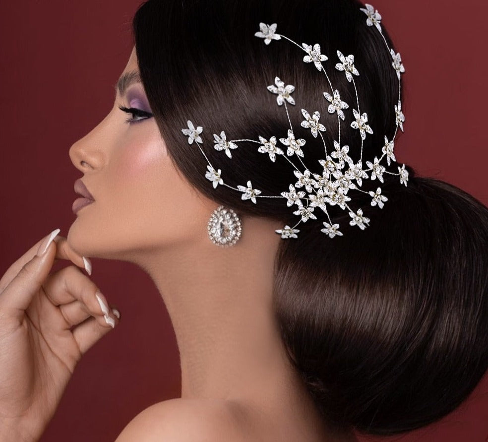 Flower Bridal Headpiece with Comb