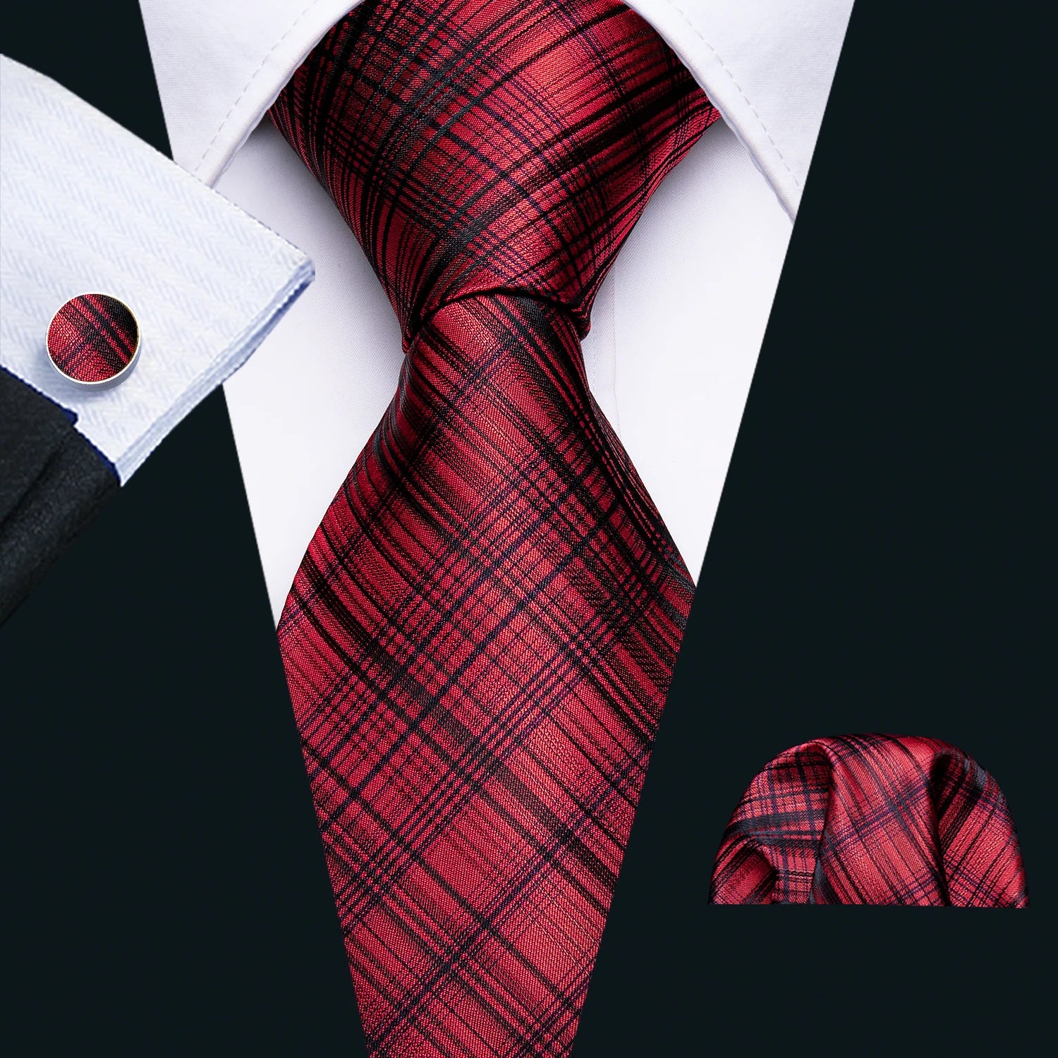 Exquisite Fashion Silk Men Tie Set
