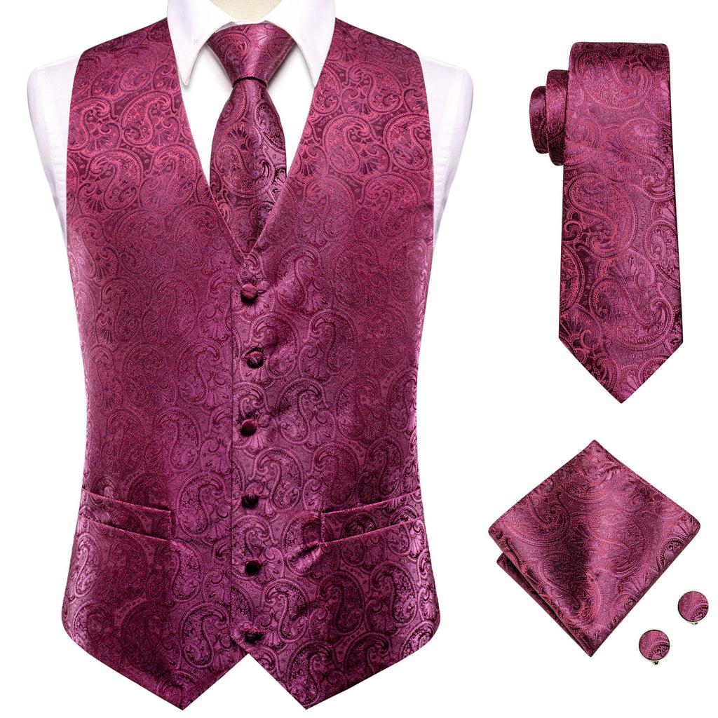 Silk Men's Vests Tie Set