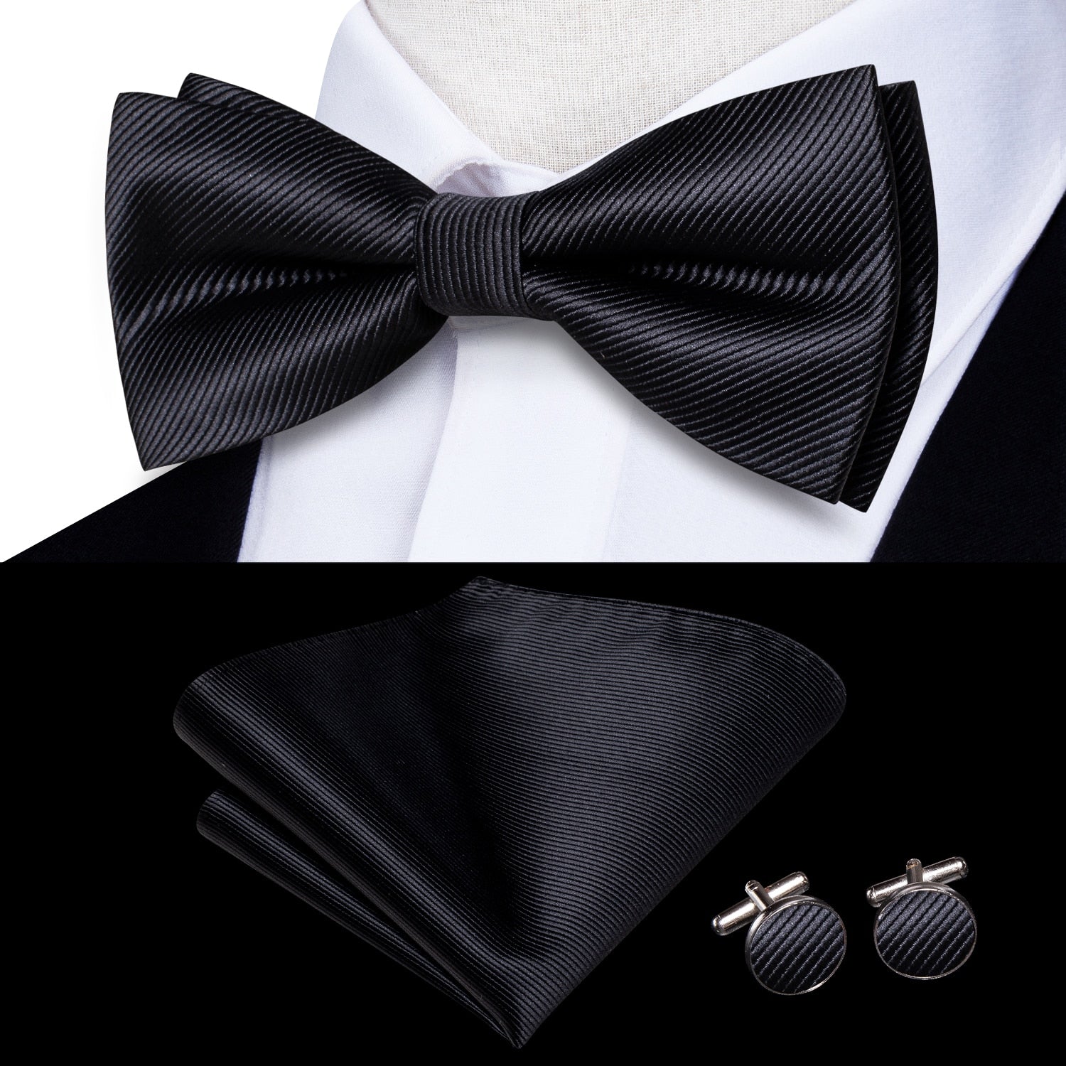 Bowtie Jacquard Adult Bow Tie Set