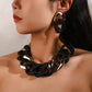 Trendy Goth Link Chain Jewelry Set