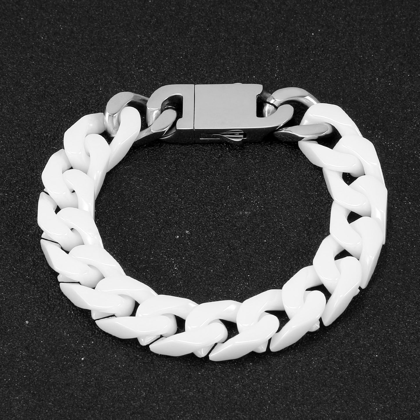 Ceramics Cuban Link Chain Bracelet