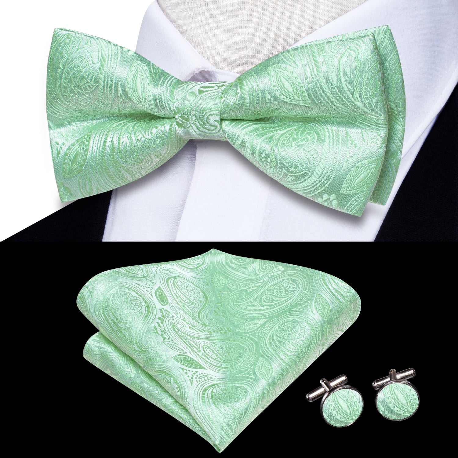 Bowtie Jacquard Adult Bow Tie Set