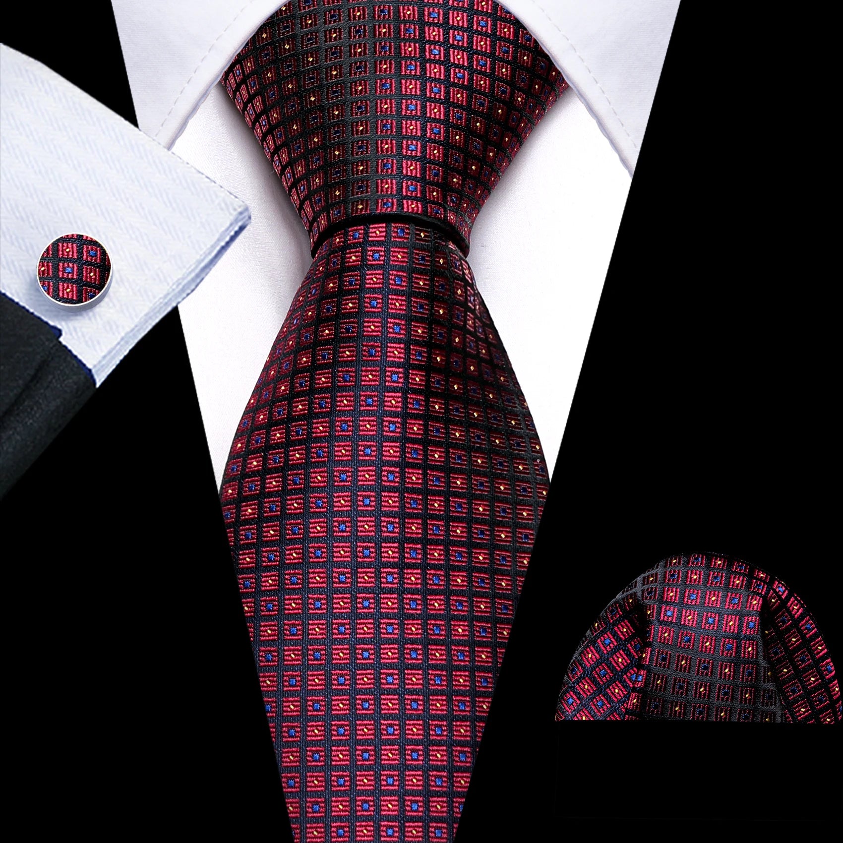 Exquisite Fashion Silk Men Tie Set