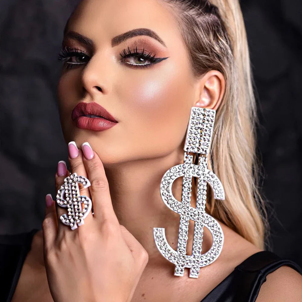 Exaggerated Dollar Earrings