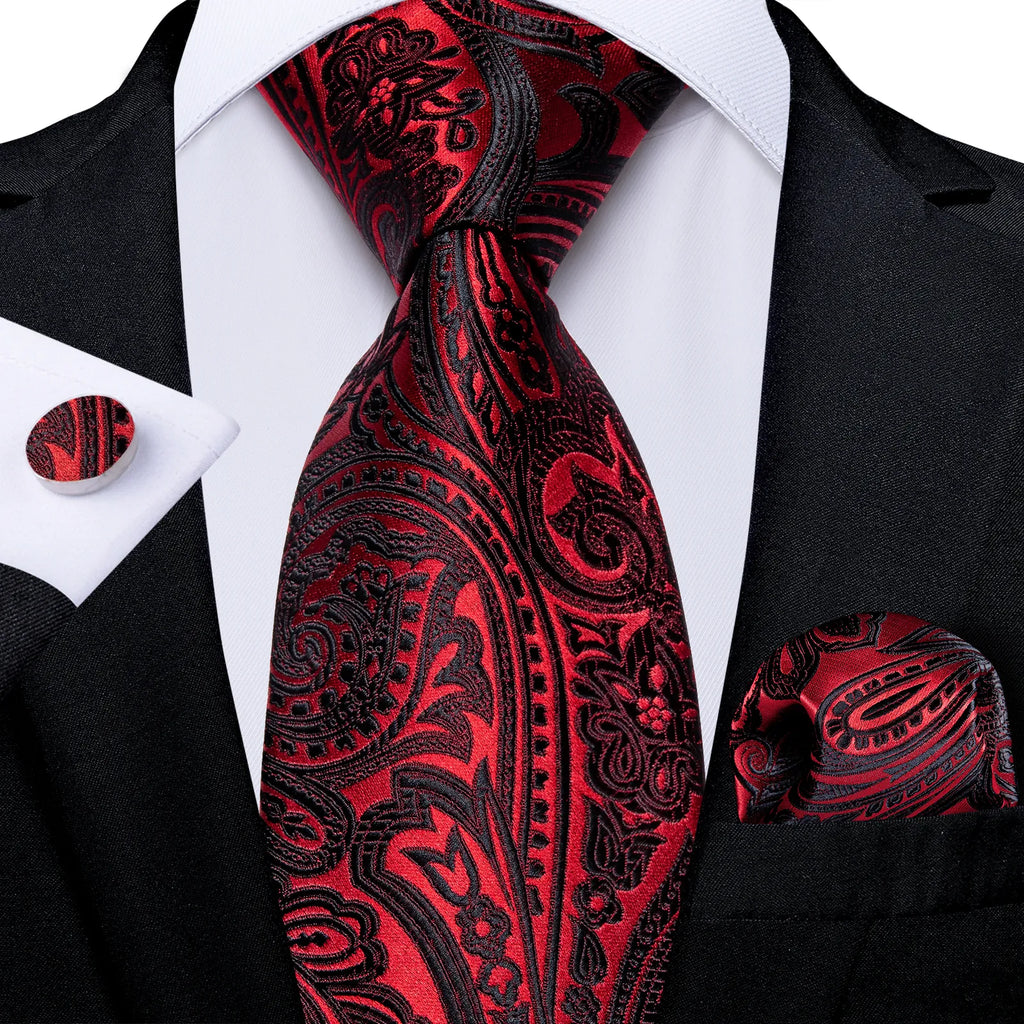 Red Men's Tie Set