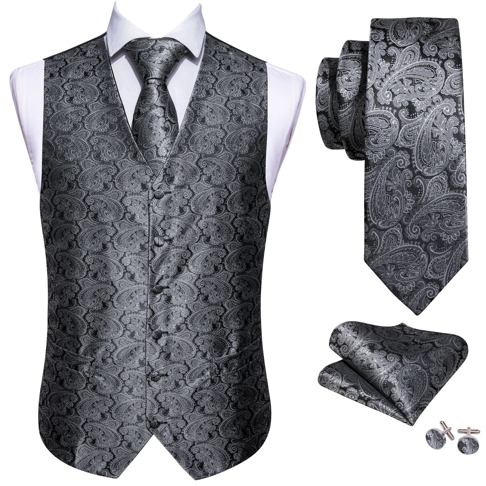 Silk Waistcoat Vest Set