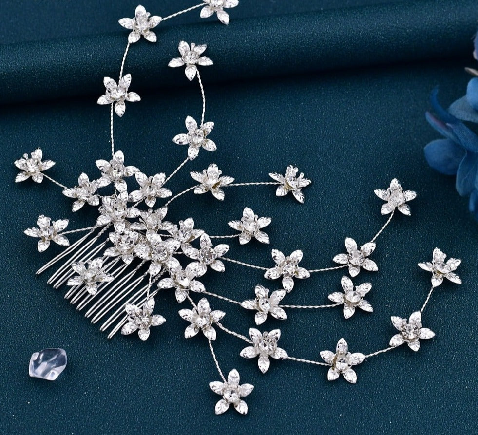 Flower Bridal Headpiece with Comb