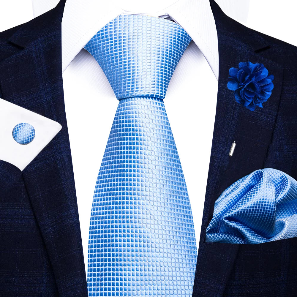 Red Stripe Tie Set for Men Formalwear