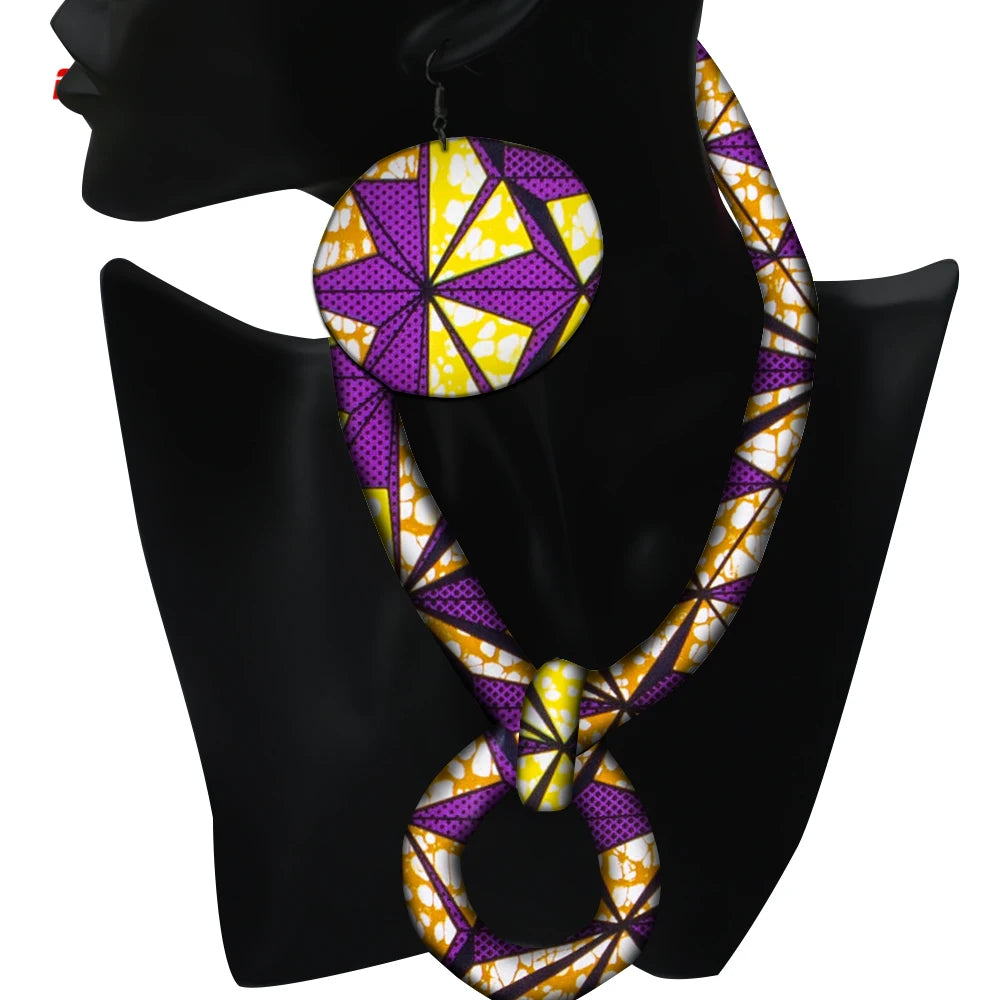 Ankara Fabric Rope Jewelry Set