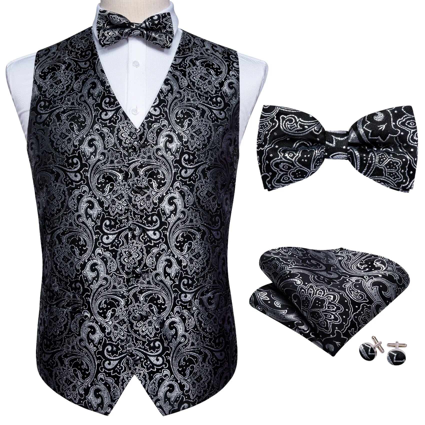 Silk Waistcoat Vest Set