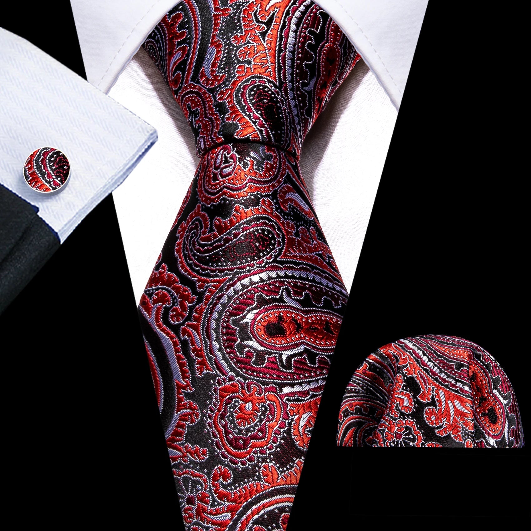 Exquisite Fashion Silk Men Tie Set
