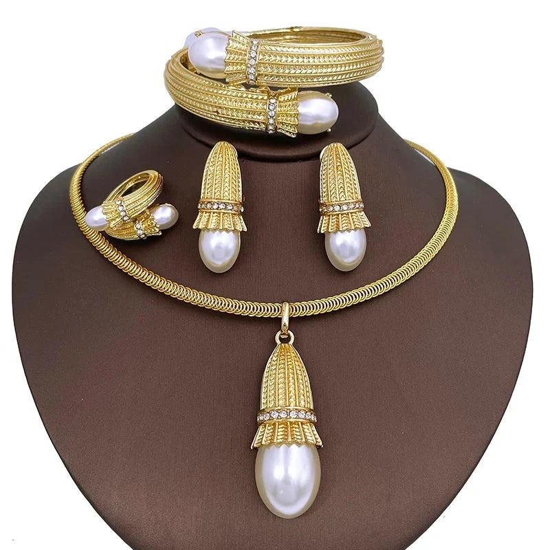 Italian Opal Pendant Jewelry Set