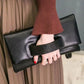 Serpentine Pattern Genuine Leather Clutch Bag