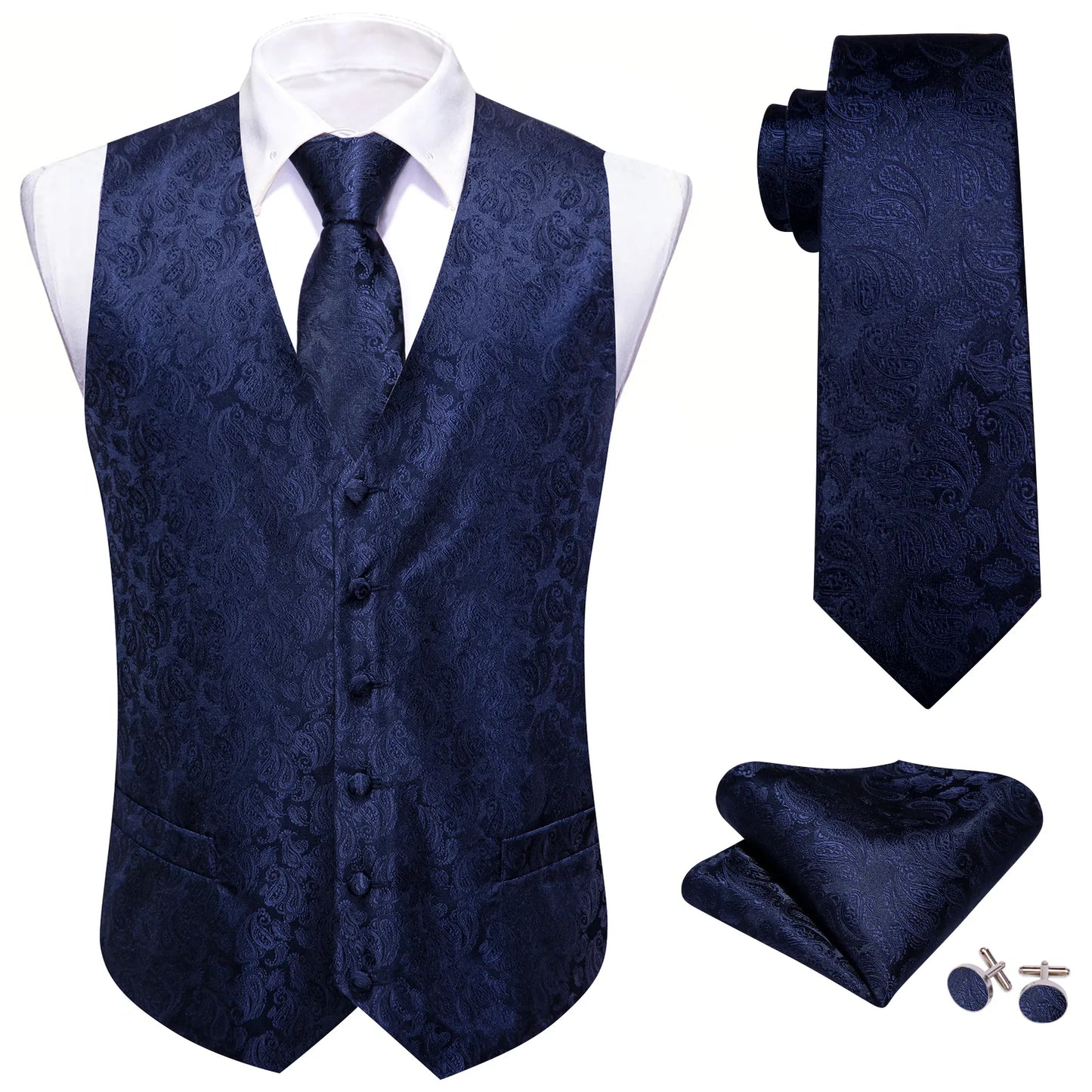 Silk Waistcoat Vest Set