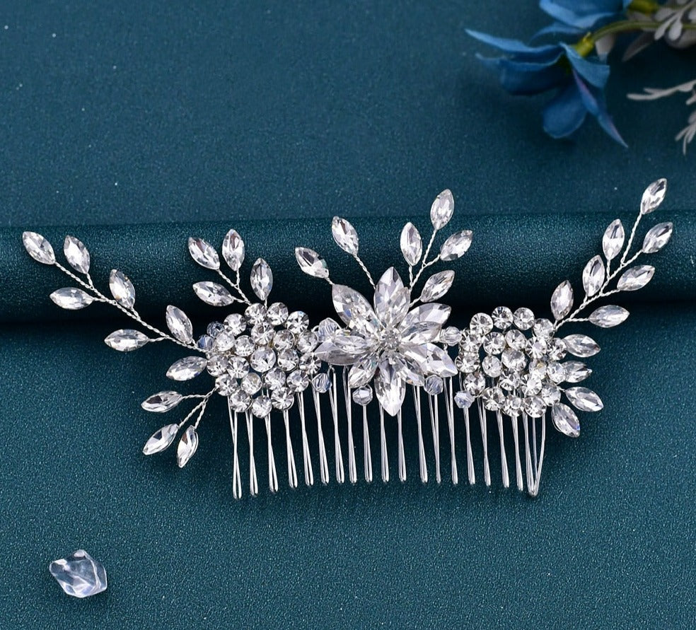 Flower Bridal Headpiece with Comb