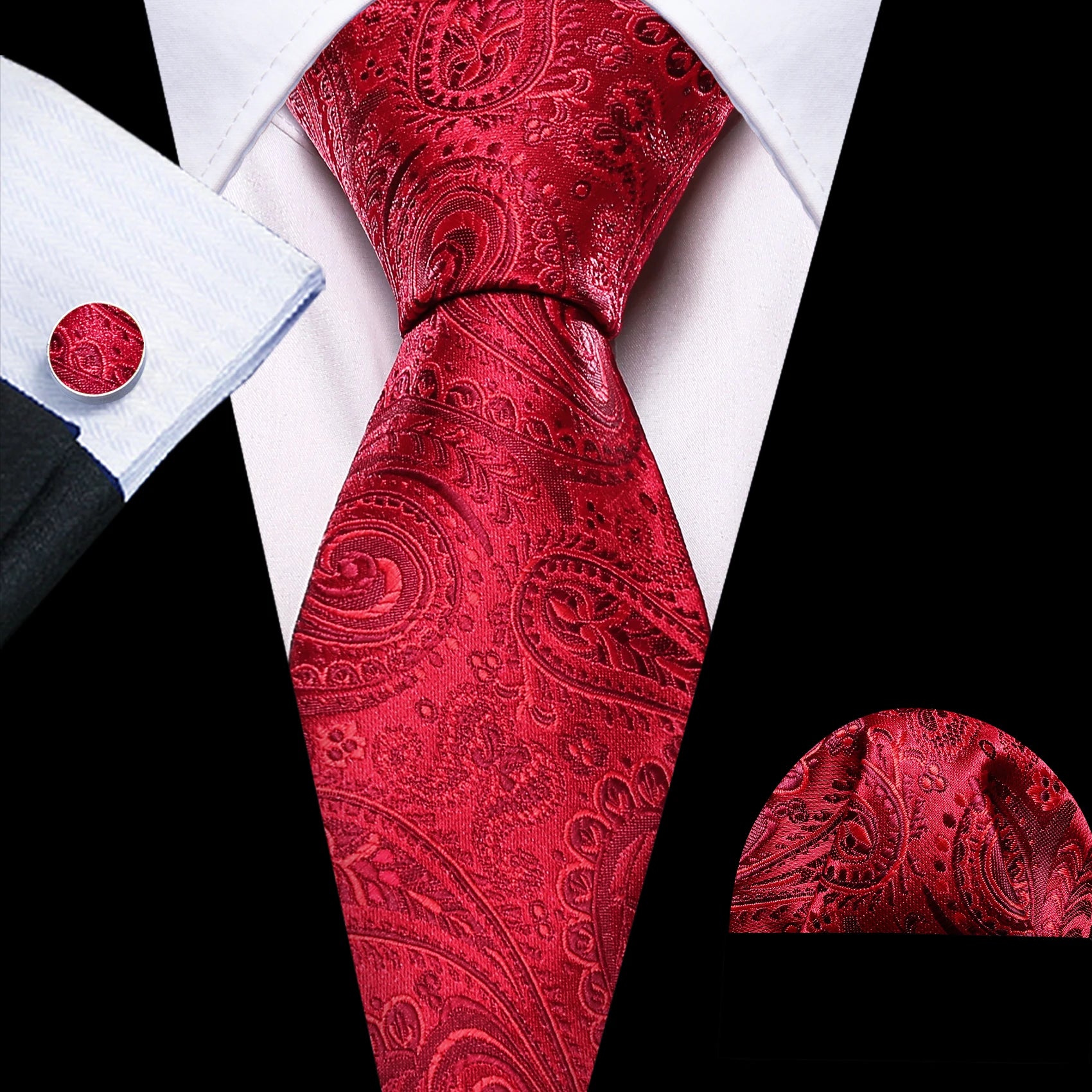 Exquisite Fashion Silk Men Tie Set