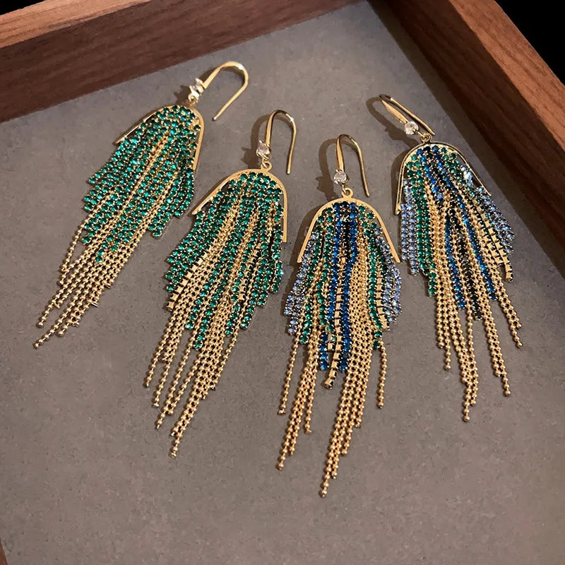 Beautiful Long Tassel Earrings