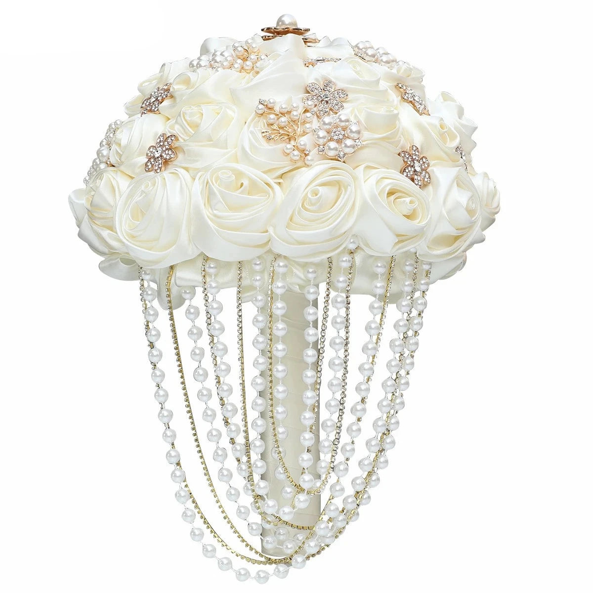 Pearls Ribbon Bridal Bouquets